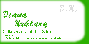 diana maklary business card